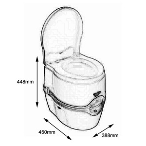 Thetford Porta Potti 565P Portable Toilet - Manual Flush